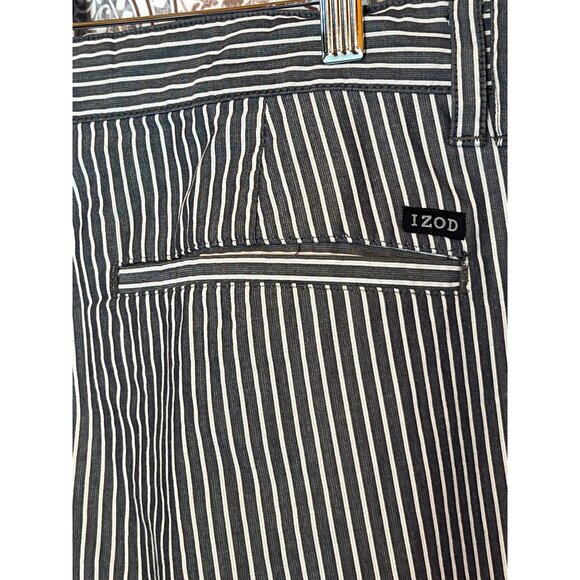 Izod Blue Gray Striped Mens Golf Shorts Size 40 Cotton Blend - Picture 7 of 10